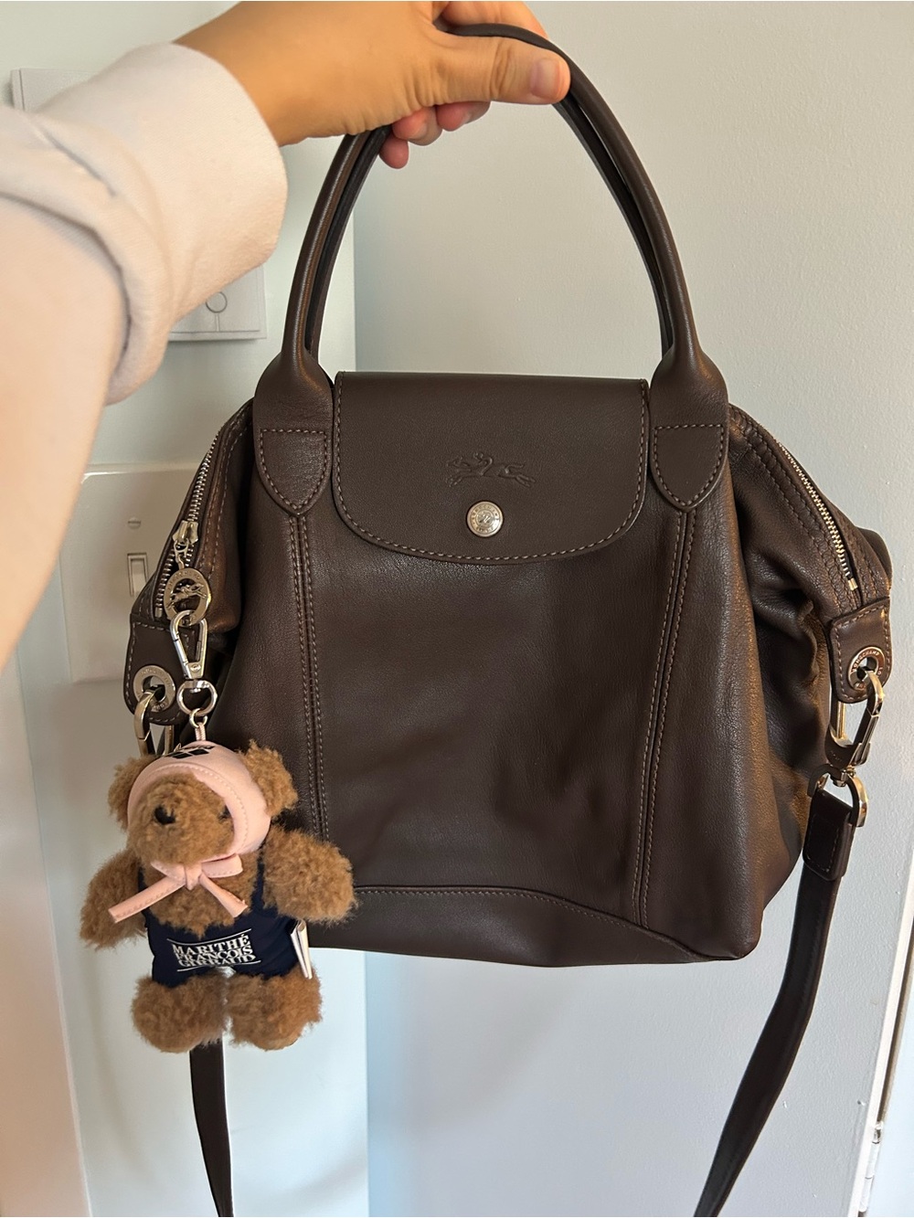 Longchamp cuir, lamp skin